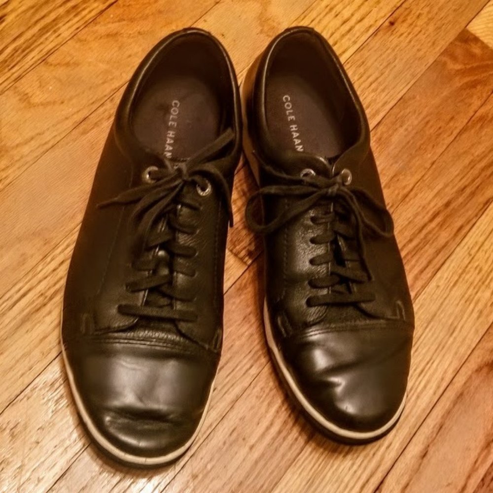Cole Haan | Men's | Black | Leather | Cap Toe | Sneakers | Size: 11M